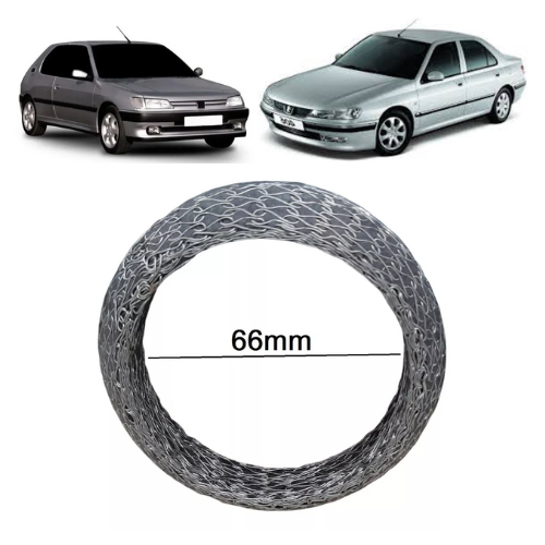 Gaxeta Anel De Vedação Saída Escapamento Peugeot 306 406 Partner Citroen Xsara Berlingo - 66mm