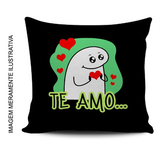 almofada MINI PRETA FLORK divertidas para presente