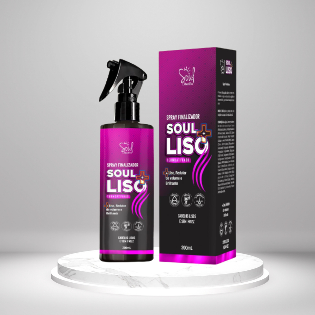 Protetor Termico Spray de Cabelo Finalizador Liso Soul Cosméticos 200ml