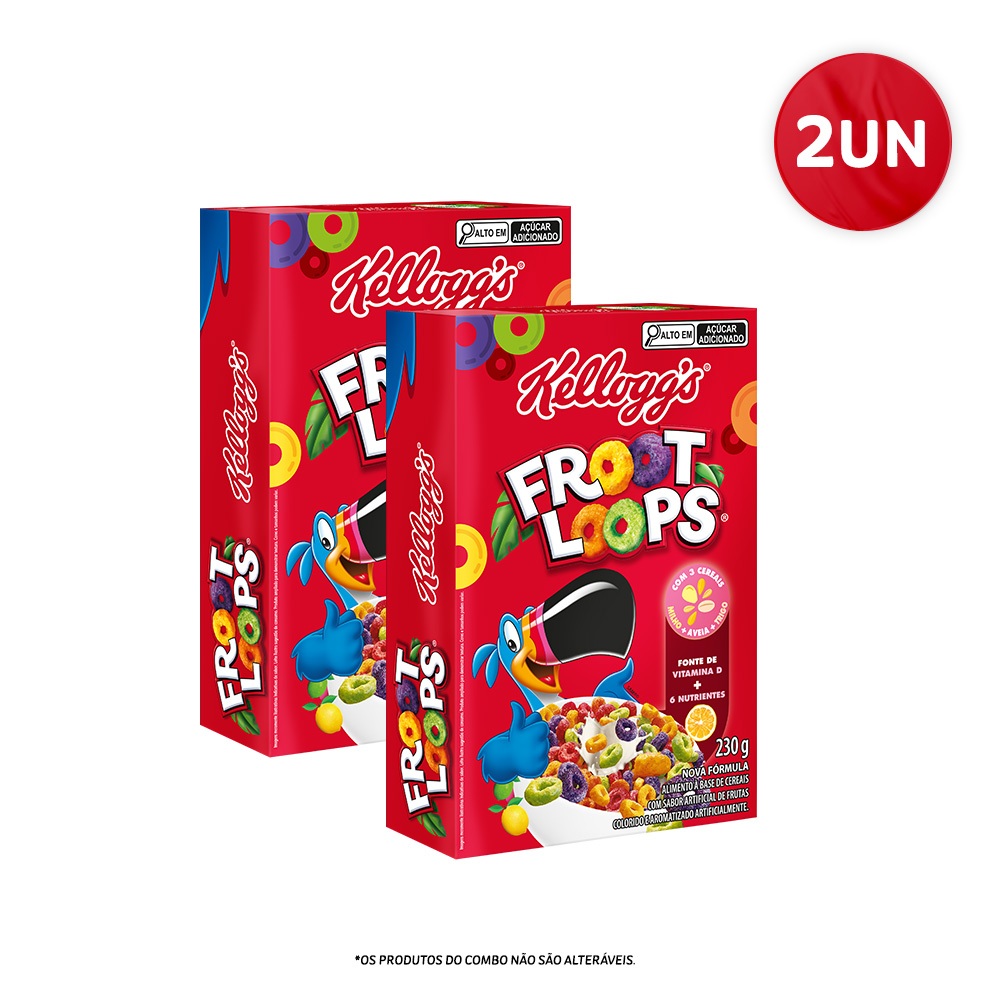 Combo Cereal Froot Loops 2 Unidades em Oferta na Shopee