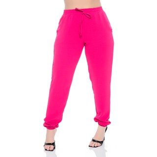 Calça Jogger Feminina Cós Elástico Pink