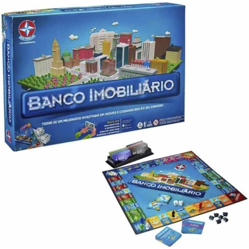 Jogo de Tabuleiro Banco Imobiliário Com Aplicativo Estrela Original