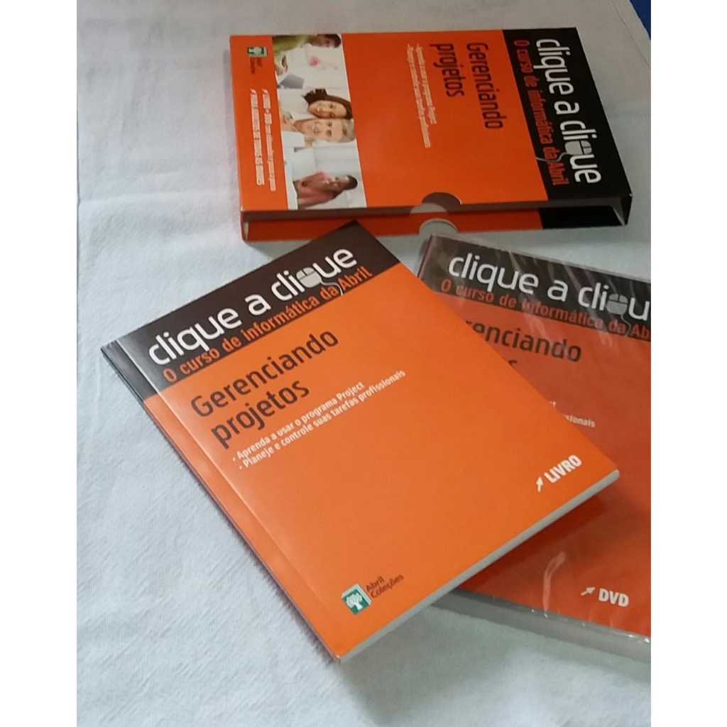 Box Livro + DVD Gerenciando Projetos - Curso de Informática da Abril (DESAPEGO - BRECHO - SEBO)