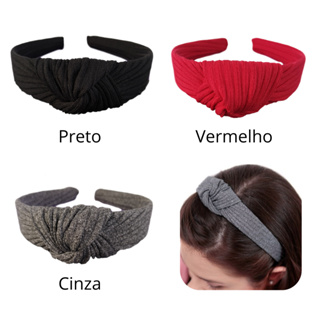 Kit 3 / 5 Tiaras Elastano Canelado Combo Tiaras Elastano em Oferta na Shopee