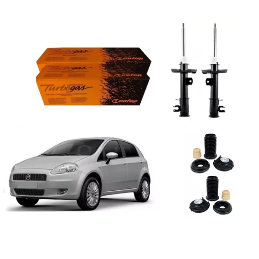 Par Amortecedor Dianteiro Fiat Punto Original Cofap + Kits