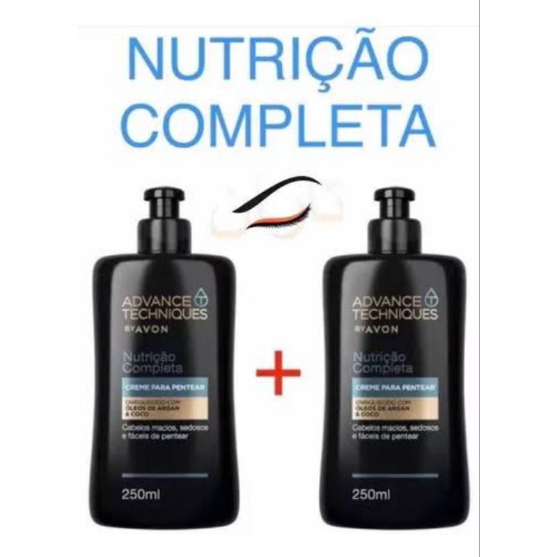 Kit 2 Creme de pentear nutrição completa 250ml Avon