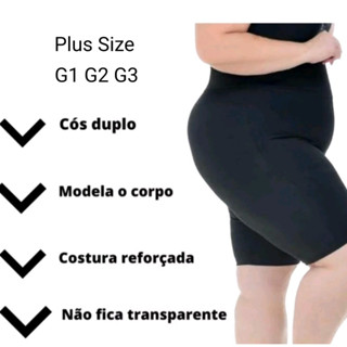 Bermuda Feminina Plus Size Suplex Fitness Short G1 G2 G3