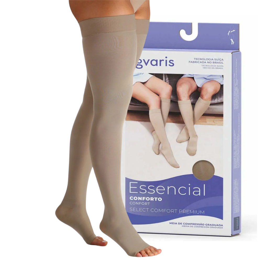 Meia Select Comfort Premium Meia Coxa 7/8-20-30mmhg Sigvaris em Oferta na Shopee