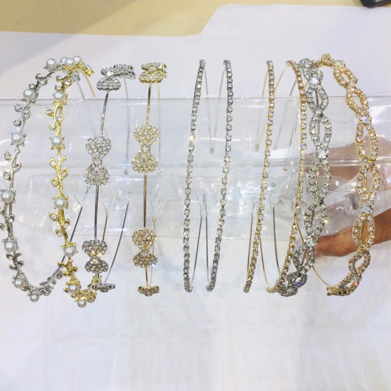 1 Pç Tiara Fashion Com Cristal De Strass Dourado / Prateado / Acessório De Cabeça