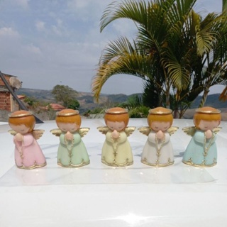 Imagem de Anjinho Santinhos lindo para Brindes Casamentos Formatura Noivados Aniversário e chá revelação 7cm resina em Oferta na Shopee