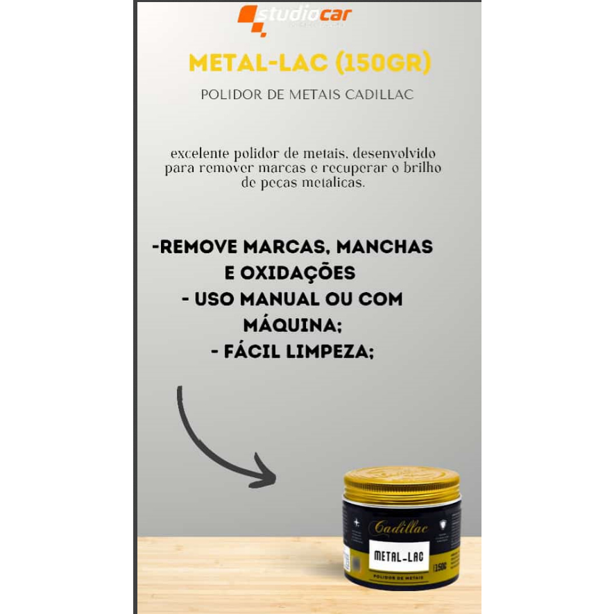 Polidor De Metais Metal-lac 150g Cadillac — imagem 2 de 2