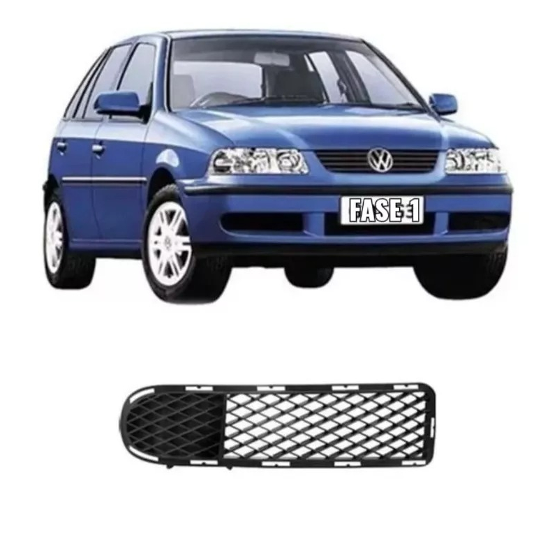 Grade Moldura Milha Gol G3 1999 2000 2001 2002 Sem Furo Lado Direito Passageiro