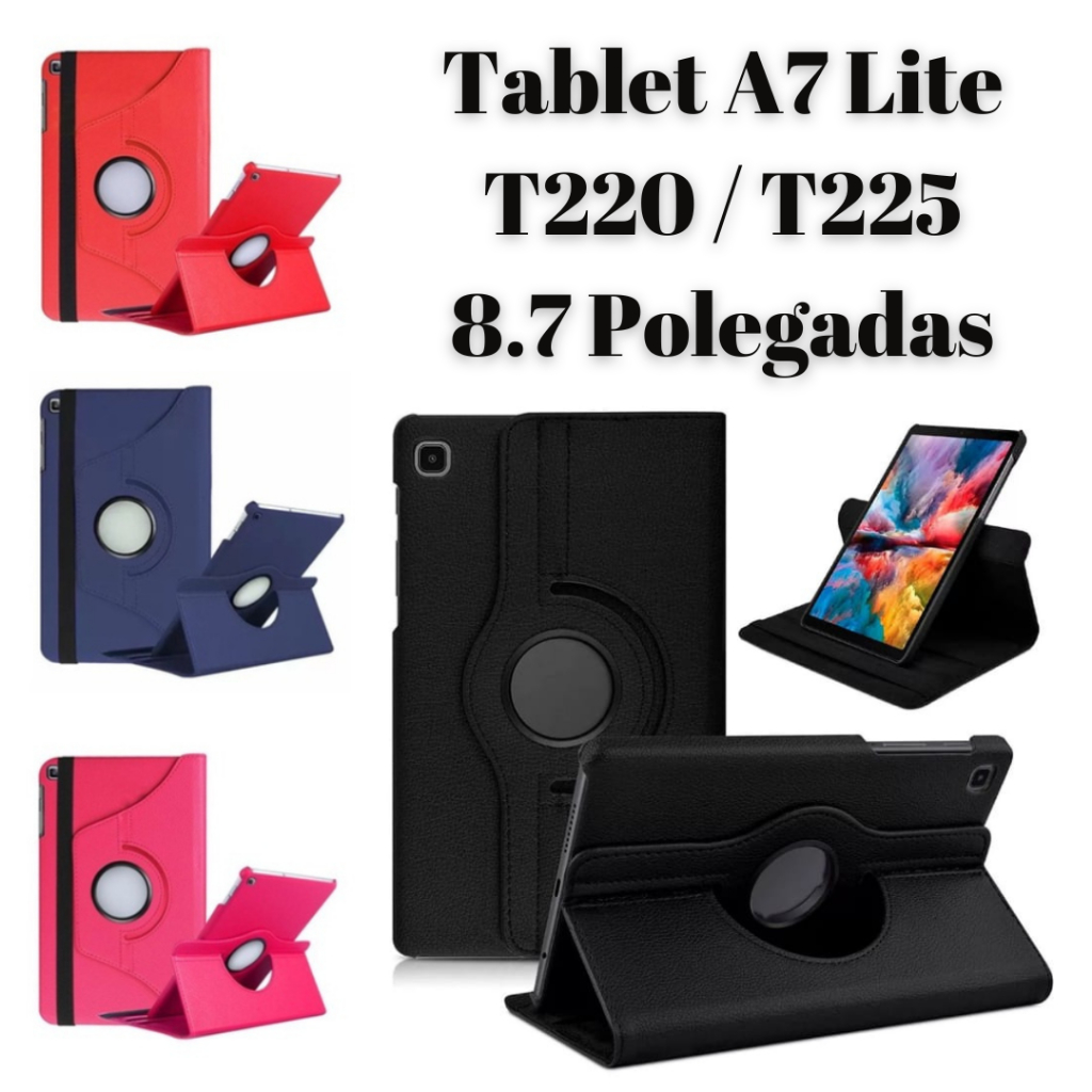 Capa Giratória Tablet Samsung Galaxy Tab A7 Lite T220 T225 - 8.7 Polegadas