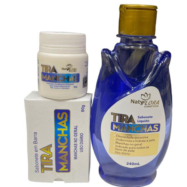 Kit Clareador de Melasma e Manchas escuras Natyflora Tira Manchas em Oferta na Shopee