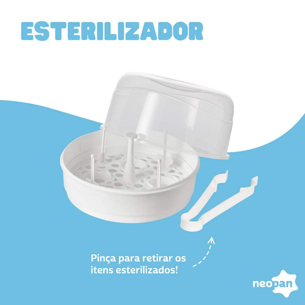Esterilizador Neopan com Pinça para Microondas — R$ 58,90 em Shopee