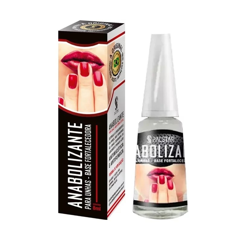 PacStar Base Anabolizante Fortalecedora de Unhas 8ml – A Melhor do Brasil para Crescimento e Força