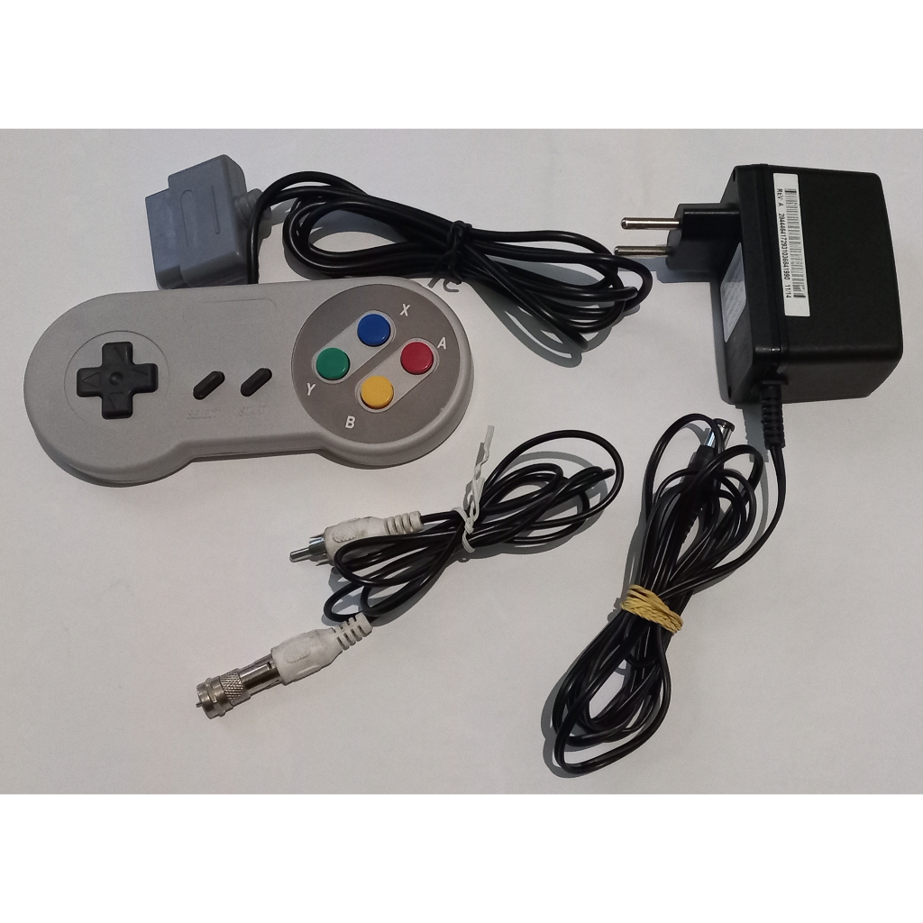KIT SUPER NINTENDO CONTROLE + CABO RF + FONTE