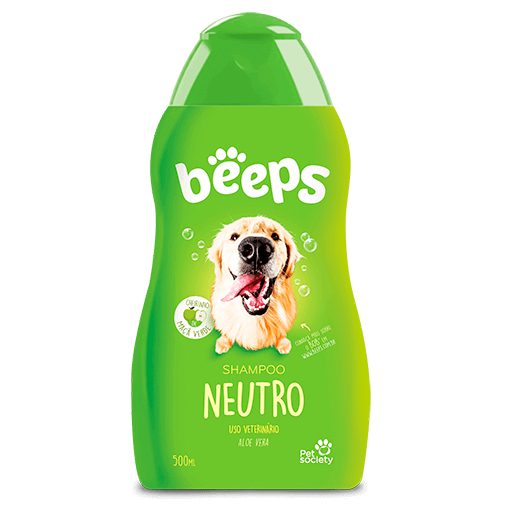 Shampoo Beeps Neutro Cães e Gatos Beeps Shampoo pra Cachorro e Gatos Maçã Verde 500ml Pet Society em Oferta na Shopee