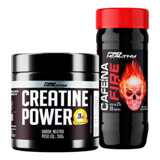 Creatina Monohidratada Power 300g + Cafeína 420mg Dose Única - 30 Tabletes