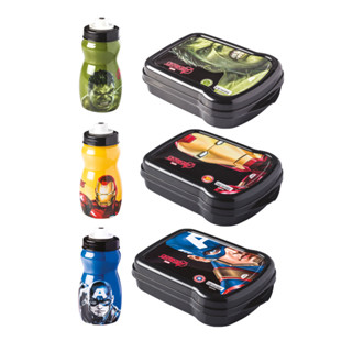 Kit Lanche Infantil Sanduicheira Garrafa Squeeze 300ml Personagens Plasutil
