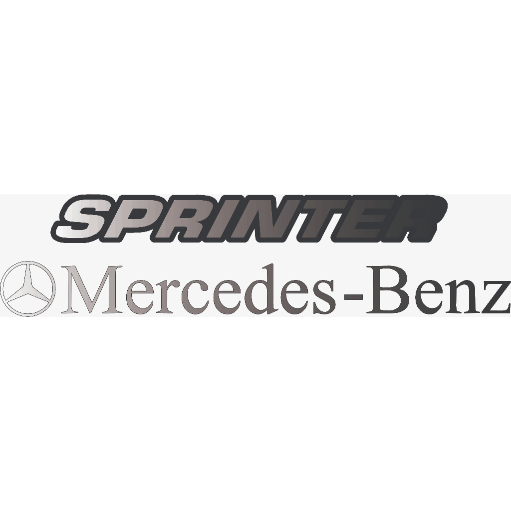 Emblema Adesivo Sprinter + Mercedes Benz vinil adesivo autocolante