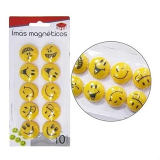Ima de Geladeira Kit com 10 Emoji Pra Painel Magnético Mural em Oferta na Shopee