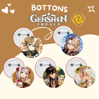 Bottons Personalizados do Jogo e Game Genshin Impact Elemento Geo