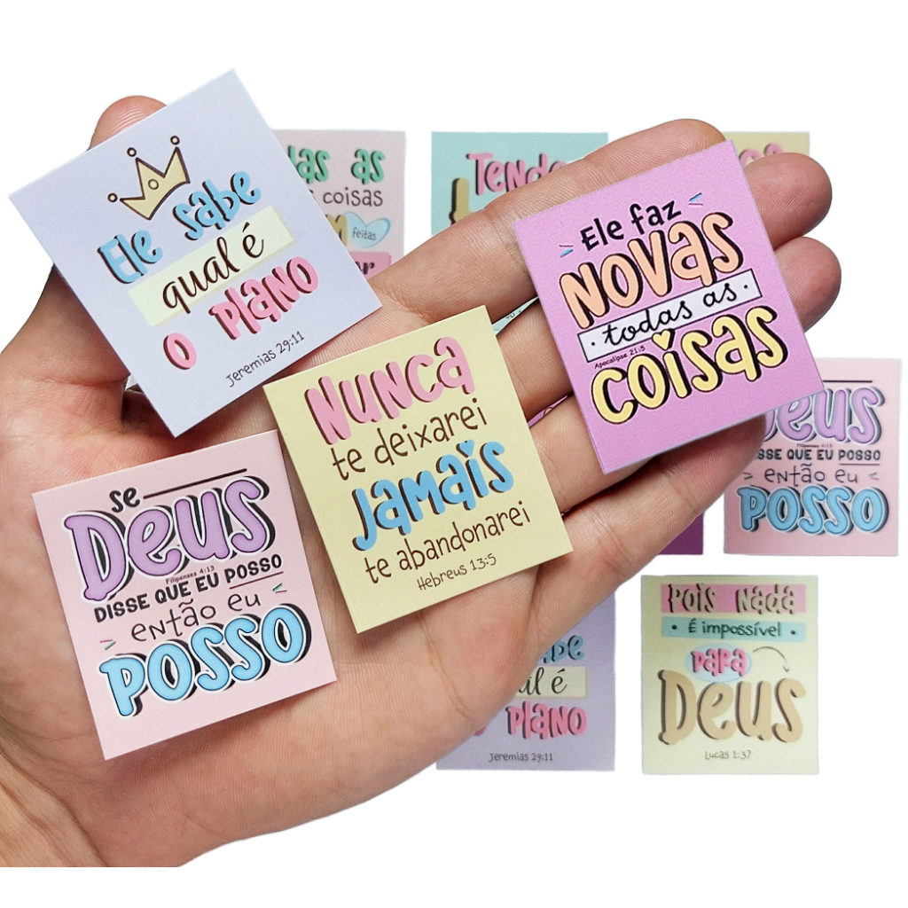 Mini Cartão Tag Frases Versículos Bíblicos Agradecimento Cliente Encomenda Cartão Motivacional em Oferta na Shopee