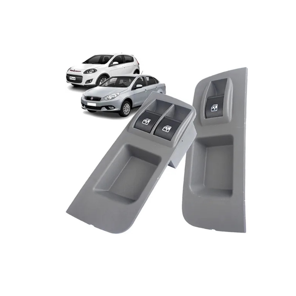 Par Botão Vidro Elétrico Interruptor Fiat Palio Grand Siena 12/15 Duplo e Simples Motorista e Passageiro-FA0102/FA0101 em Oferta na Shopee