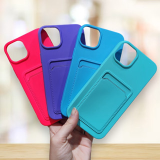Capa Capinha Iphone 14 Max Com Porta Cartão Silicone