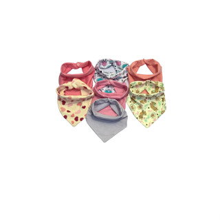Kit de babador bandana para bebês  - 2 Lisas e 1 Estampada