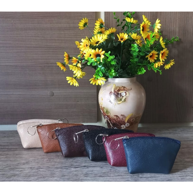 Porta Moedas Lia Modas Couro Legítimo ,Fechamento em Zíper (Ref 001)