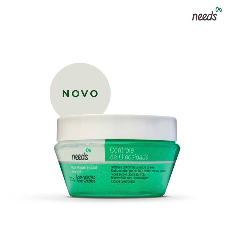 Gel Facial Hidratante Needs com Controle de Oleosidade 70g