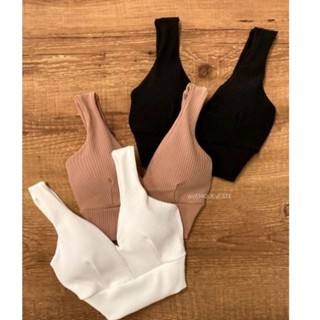 CROPEED DECOTE V QUALIDADE PREMIUM CANELADO COM BOJO TENDÊNCIA VERÃO MODA FEMININA MODINHA