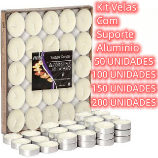 Kit Velas Suporte Aluminio Rechaud Para Casamentos Eventos Festas