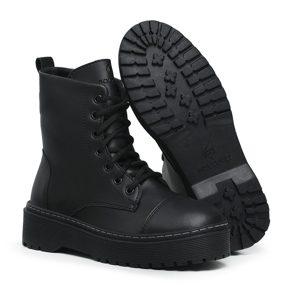 Coturno Feminino Falcucci Bota Trending Plataforma Tratorado Cano Curto em Oferta na Shopee