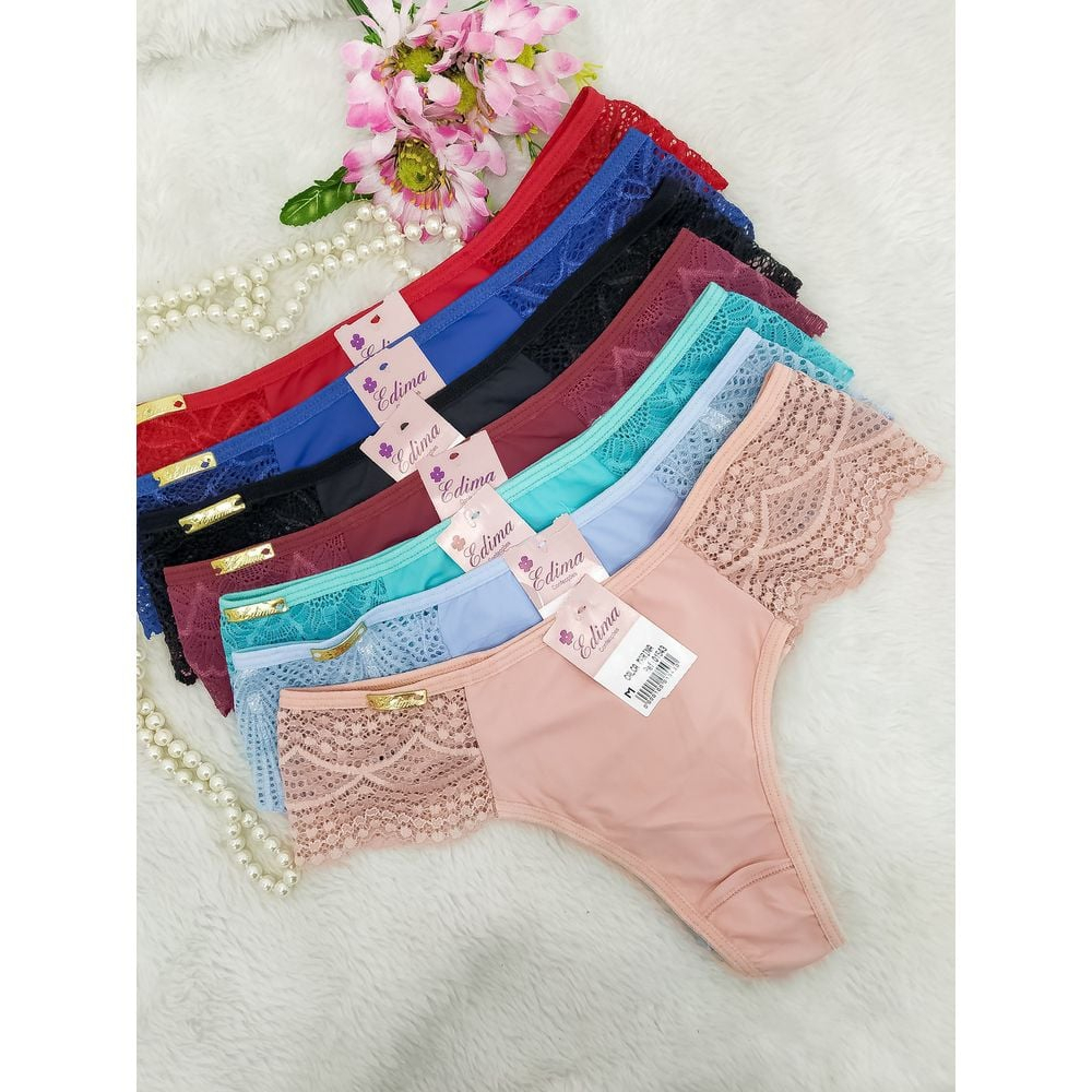 Kit 4 Calcinhas Renda Lateral Sexy Sensual Conforto Premium Revenda Atacado em Oferta na Shopee