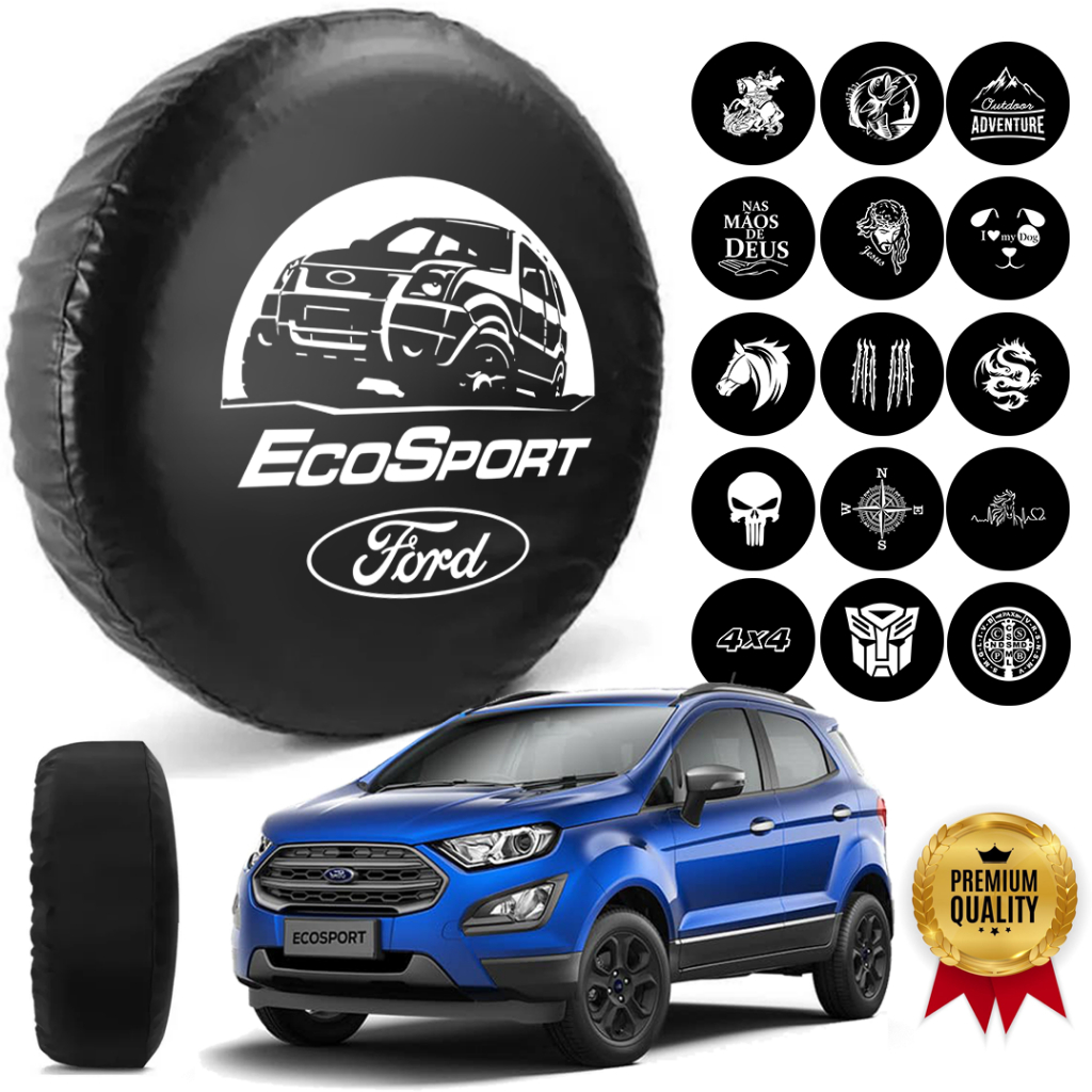 Capa Estepe Ecosport Step Para Pneu Aro 14/15/16 Courvin em Oferta na Shopee