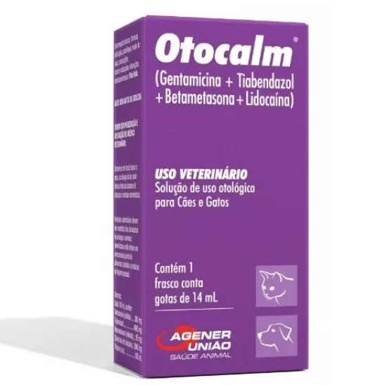 Otocalm 14ml Solução Otológica para Cães e Gatos Agener - Pets
