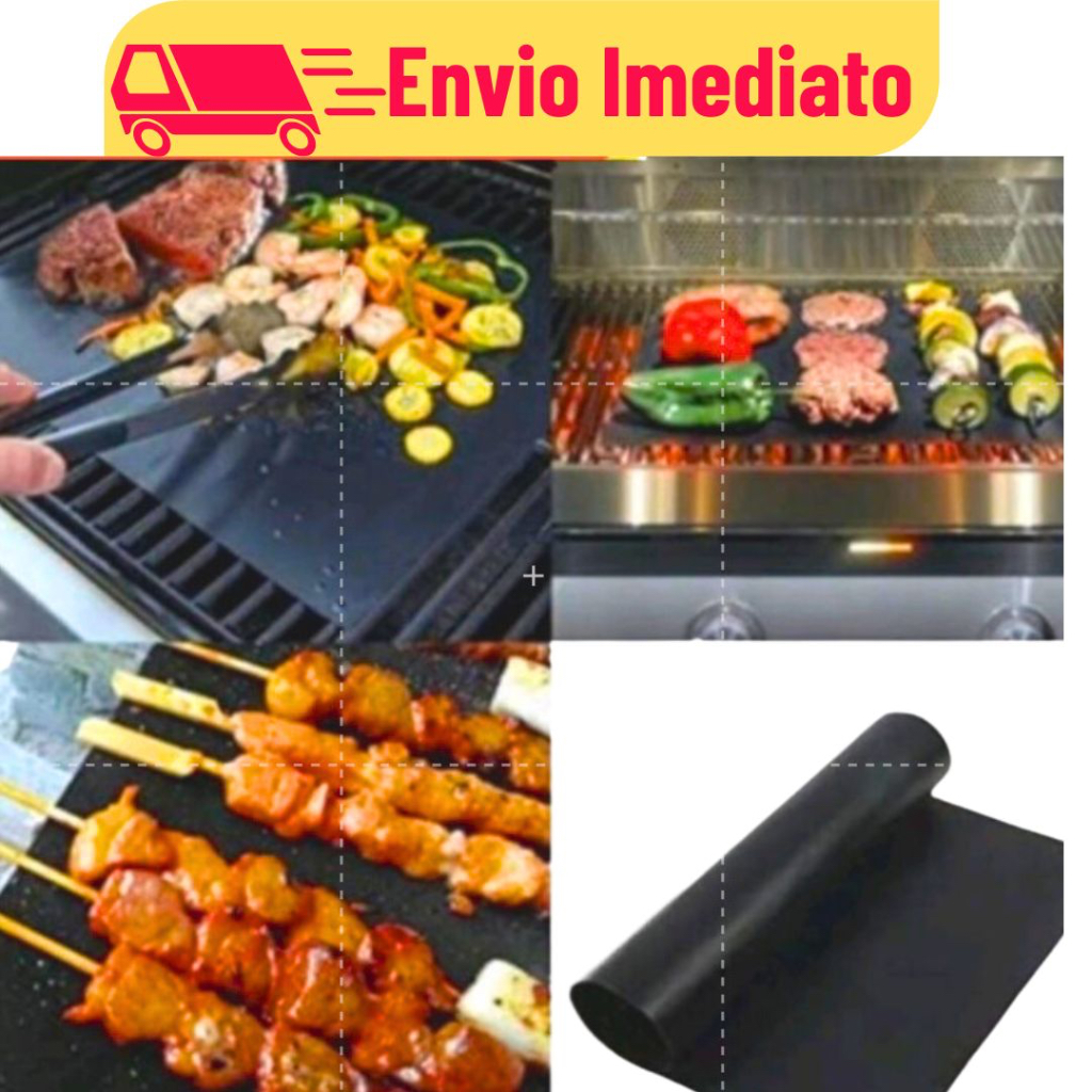 Folha Manta Para Tapete de Churrasqueira Para Airfryer / Grelha Churrasco 40x33cm Antiaderente Fácil Limpeza e Manuseio Grelha Teflon Antiaderente Chapa Grelha Churrasco Promoção