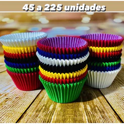 Kit 45~225 Forminhas Para Cupcake Mago a Escolha as Cores (CHOCO)