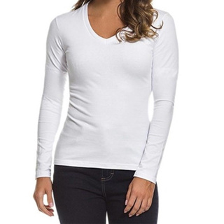 Blusa  t shirt com manga comprida 100% algodão preço de atacado em Oferta na Shopee