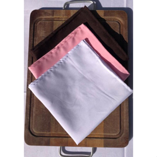 Kit 20 Guardanapos Mesa Posta Em Tecido Oxford com acabamento em bainha Tamanho 40 X 40cm - Rosa, Branco e Marrom Café