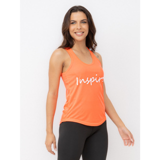 Regata Feminina Blusa para Academia Dry Fit Estampada Inspire em Oferta na Shopee
