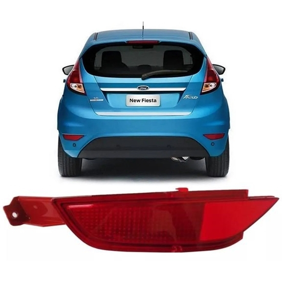 Refletor Olho de Gato Parachoque Traseiro New Fiesta Hatch 2011 / 2013 Esquerdo