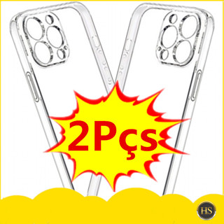 KIT Com 2 Capa Capinha Transparente Anti Impacto TPU Case Para Samsung Galaxy A04 4G A04S A04E A14 A24 A34 A54 5G