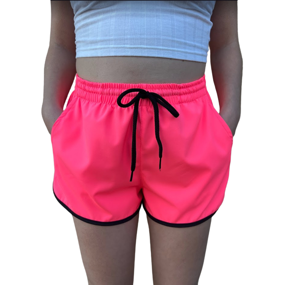 Bermuda Shorts Tactel com Elastano Academia Treino Corrida  Feminino