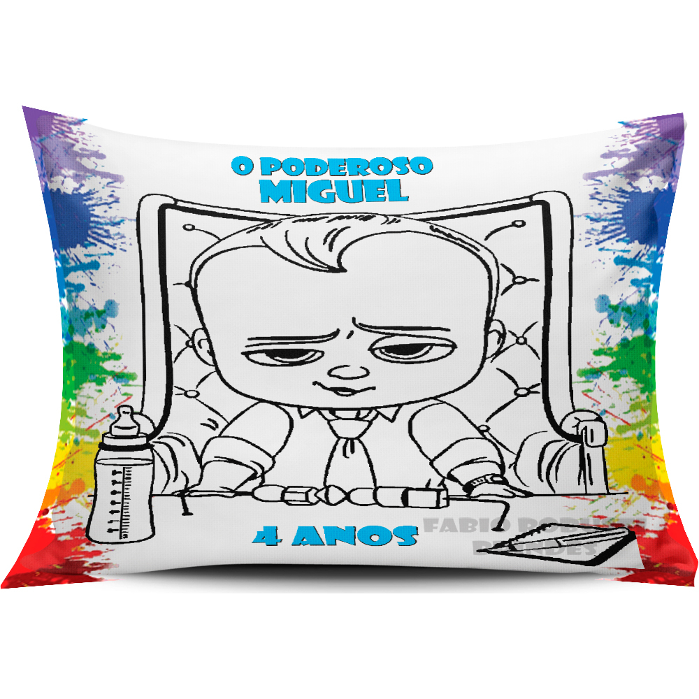20 Almofada Personalizada para Colorir PODEROSO CHEFINHO Lembrancinha Infantil Aniversário Pinte e Lave Qualquer Tema