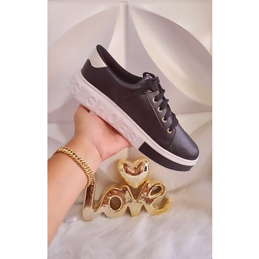 Tenis feminino preto academia tênis feminino preto sola shoes tênis feminino preto com cadarço