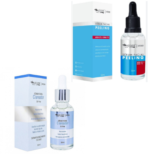 Kit de Séruns Clareador e Peeling Max Love - 2 Séruns